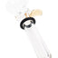 Amber handle Ancient Creations glass slide bowl with clear martini bowl and straight glass tube