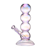 BigFun! bubble bong with iridescent glass, visible 3.75″ downstem, and matching 14 mm bubble bowl