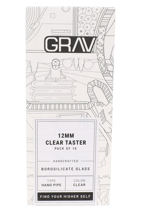 GRAV 12 mm Clear Tasters – 10/Pack – Assorted Colors