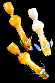 Fumed Color Changing Glass Critter Chillum - C0352