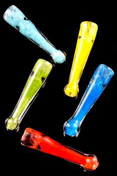 Colorful Frit Glass Chillum - C0355