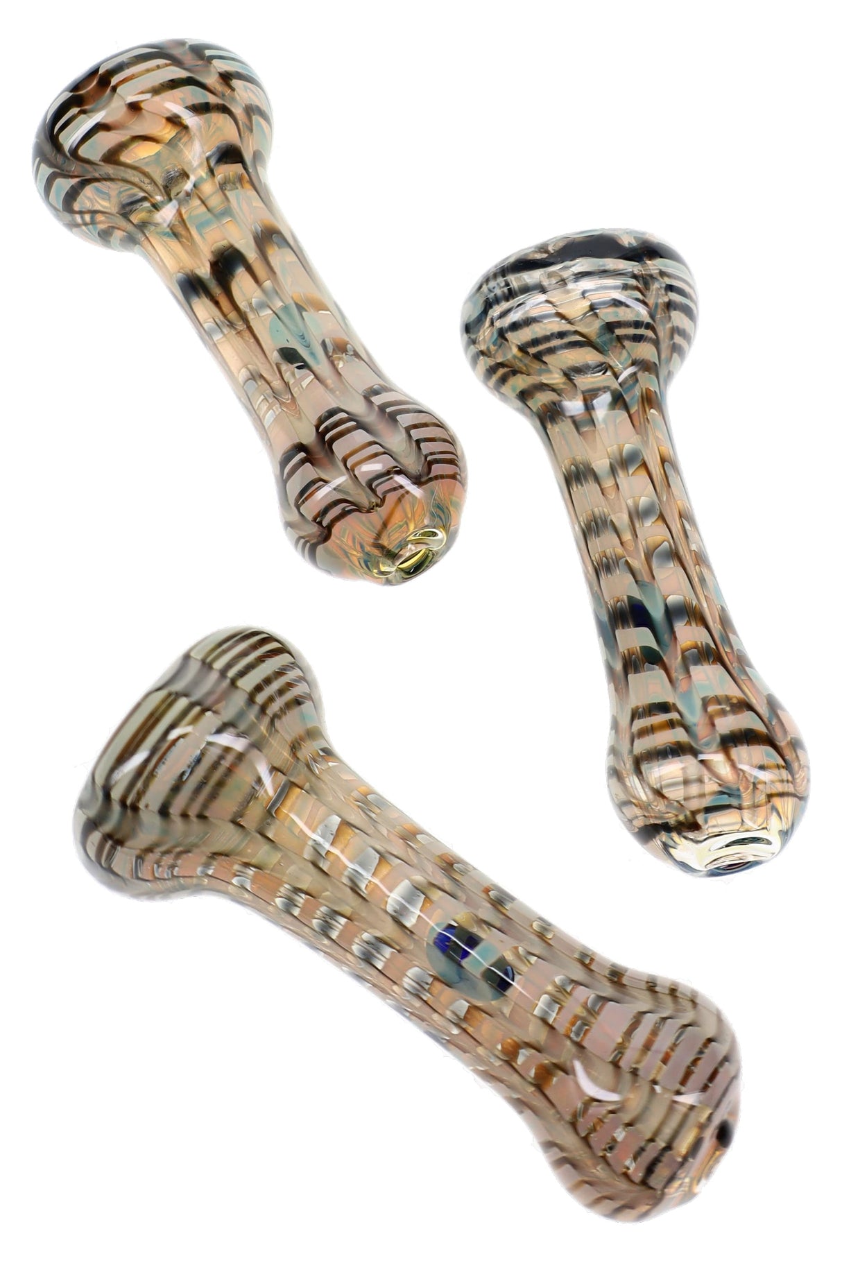 3" Color Changing Fumed Net Glass Chillum - C0398