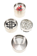 Assorted 1½″ metal herb grinder design variation with compact pocket-size accessory shape
