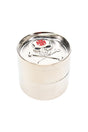 Closed 1½″ 3-part metal herb grinder with assorted decorative exterior design and compact round body