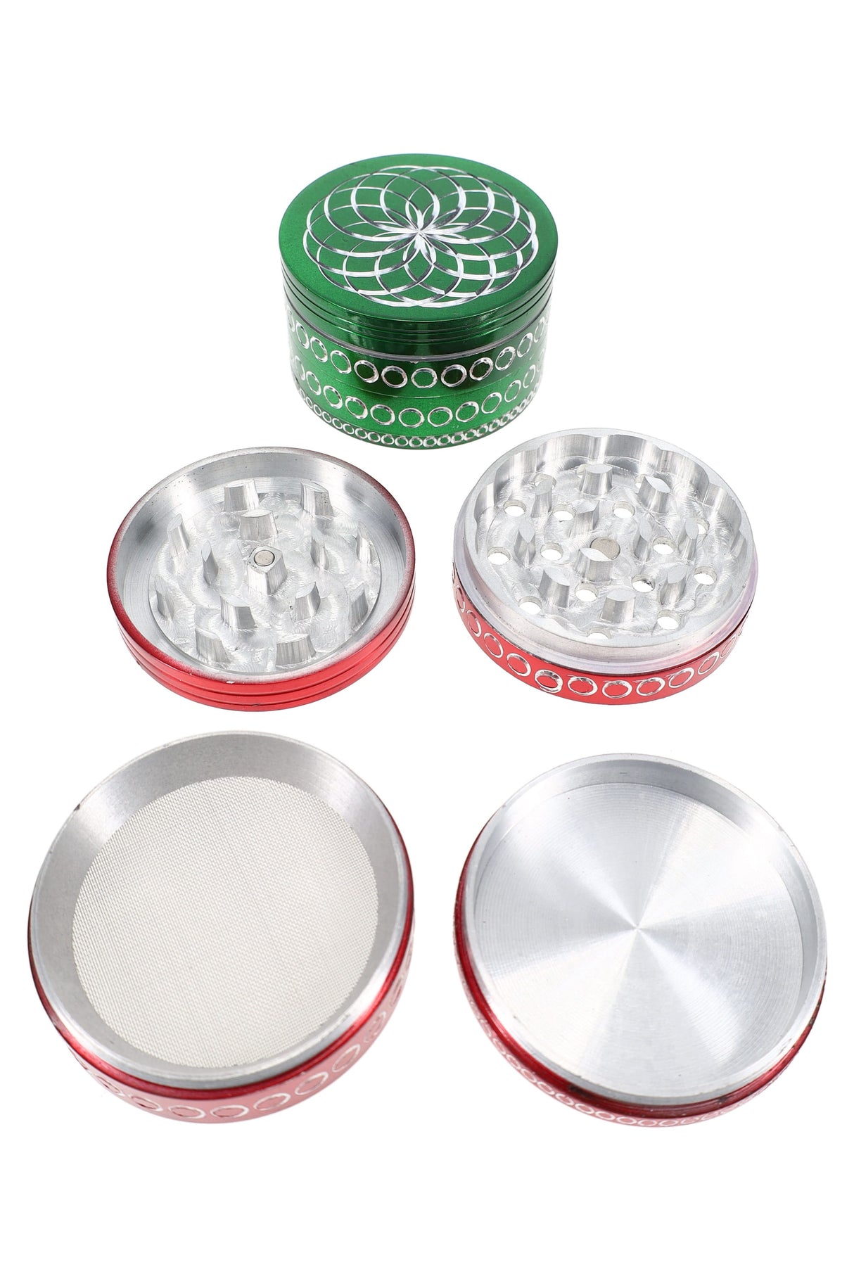 Colorful Diamond Cut 4 Part Aluminum Grinder - G0419