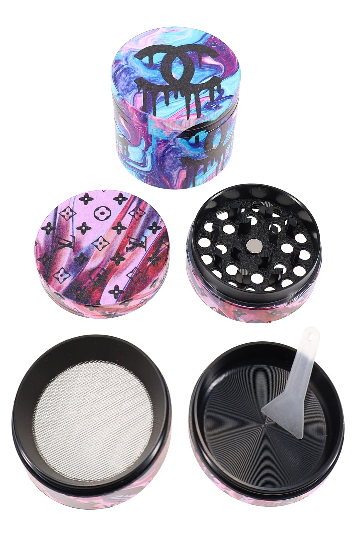 Colorful 4 Part Design Zinc Alloy Grinder - G0430