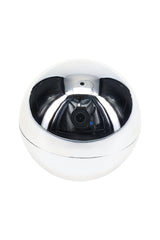 Closed chrome sphere metal herb grinder with smooth reflective finish and compact 2 inch shape