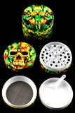 50mm 4 Part Aluminum Glow in the Dark Skull Grinder - G0460