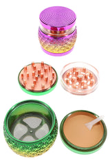 63mm 4 Part Windowed Colorful Swirl Design Grinder - G0473