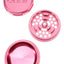 Blush GRAV 3-piece aluminum grinder opened, showing magnetic lid, grinding plate, and collection chamber.