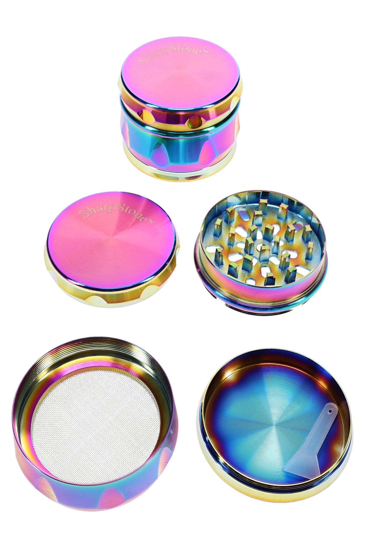 50mm 4 Part Rainbow Zinc Alloy Grinder - G0525