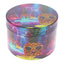 Pineapple character metal herb grinder with bright wraparound decal and textured grip edge