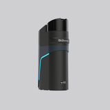 Rear angled view of Dr. Dabber Ghost² concentrate vaporizer with USB-C port and black finish