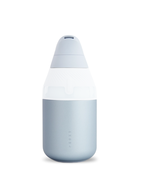 Haze Puffco Proxy Core accessory with light blue cup, white textured top, and compact portable profile