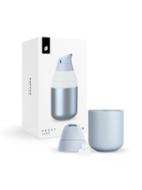 Puffco Proxy Core Haze kit with box, light blue base cup, white cap, and ceramic terp pearls