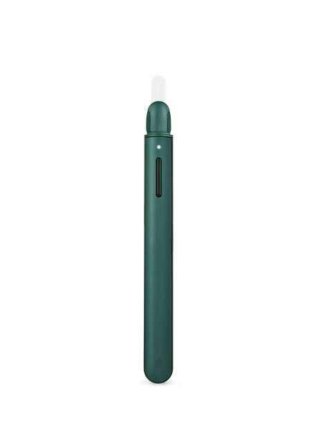 Pine Puffco Hot Knife heated loading tool with cap off showing white ceramic concentrate tip