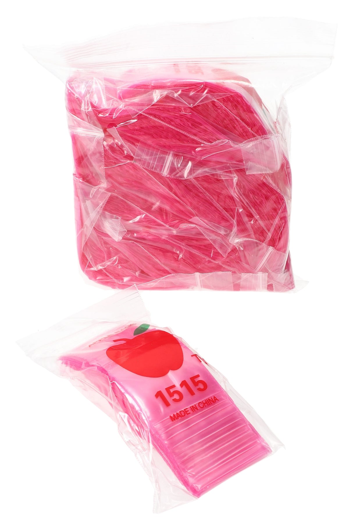 Apple Bags Mini Zip Baggies – 1 1/2″ × 1 1/2″ – 1000 Pack
