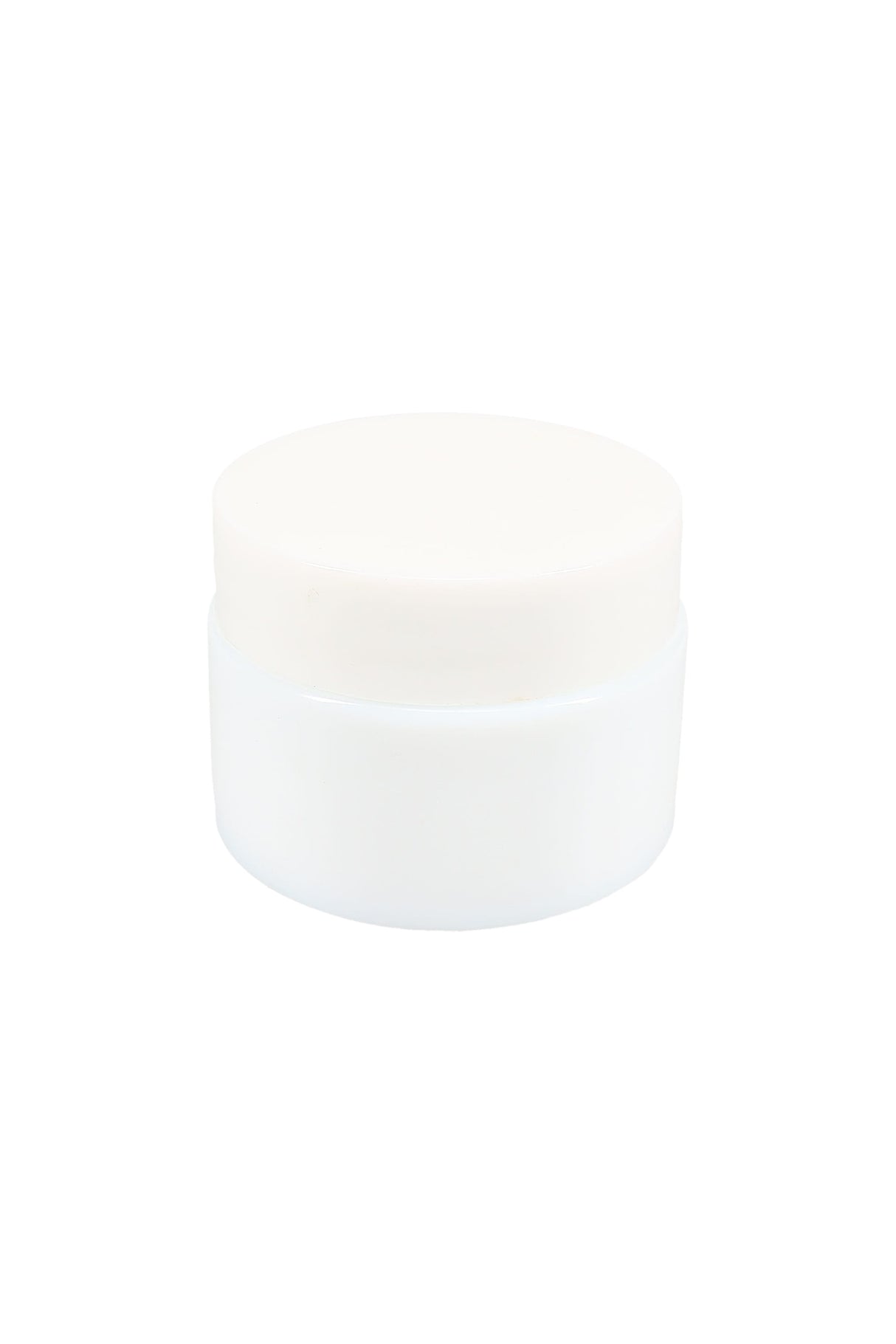 White Glass Wax Jar with Lid - J0238