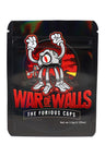 3.5 g mylar bag featuring “War of Walls” red cyclops-cap character on black, bold ⅛ oz storage pouch with graphic art.
