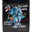 3.5 g mylar bag with astronaut slam-dunk art on black; compact ⅛ oz storage pouch in the “Slam Dunk” design.