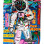 3.5 g mylar bag with colorful graffiti-style astronaut collage; ⅛ oz storage pouch in the “Man on the Moon” design.