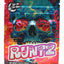 3.5 g mylar bag with teal skull over fire-red background and “Runtz” lettering; compact ⅛ oz skull-art storage pouch.
