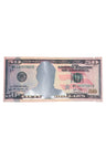 Fifty-dollar bill 3.5 g mylar bag with pink currency print and silver silhouette window; one-design per 50-pack option.