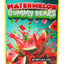3.5 g mylar bag featuring watermelon slices and gummy bears splashing in red juice on teal background; one-design bundle.
