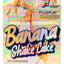 Banana Shake Cake 3.5 g mylar bag with anime-style character and bold logo on holographic foil background.