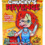 Bright yellow ⅛ oz mylar pouch showing “Chucky’s Revenge” cartoon slasher; eye-catching 3.5 g storage bag design.