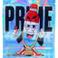 Holographic ⅛ oz pouch with cartoon “Prime” bottle character and big PRiME lettering; bright 3.5 g storage bag.