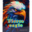 Holographic mylar pouch “Fierce Eagle” eagle profile illustration, 3.5 g (⅛ oz) bag front view
