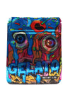 Holographic mylar bag “GELATO” dripping face art with sprinkles, 3.5 g (⅛ oz) front view