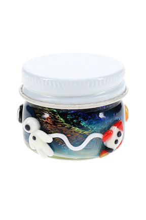 Empire Glassworks Across the Universe terp jar with astronaut, stars, and galaxy glass accents