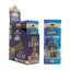 King Palm Blue Grape Mini Leaf Tubes display with 10 retail pouches and blue grape graphics