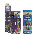 King Palm Blue Grape Mini Leaf Tubes display with 10 retail pouches and blue grape graphics