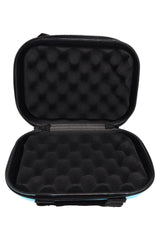 pen 10 by 7 inch zip-up carrying pouch showing black egg-crate foam padding on both sides for protecting glass pieces