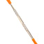 Double-ended tool with orange tips on a white background
