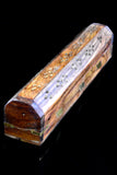 Wood Incense Holder with Design Metal Inlay - M0396