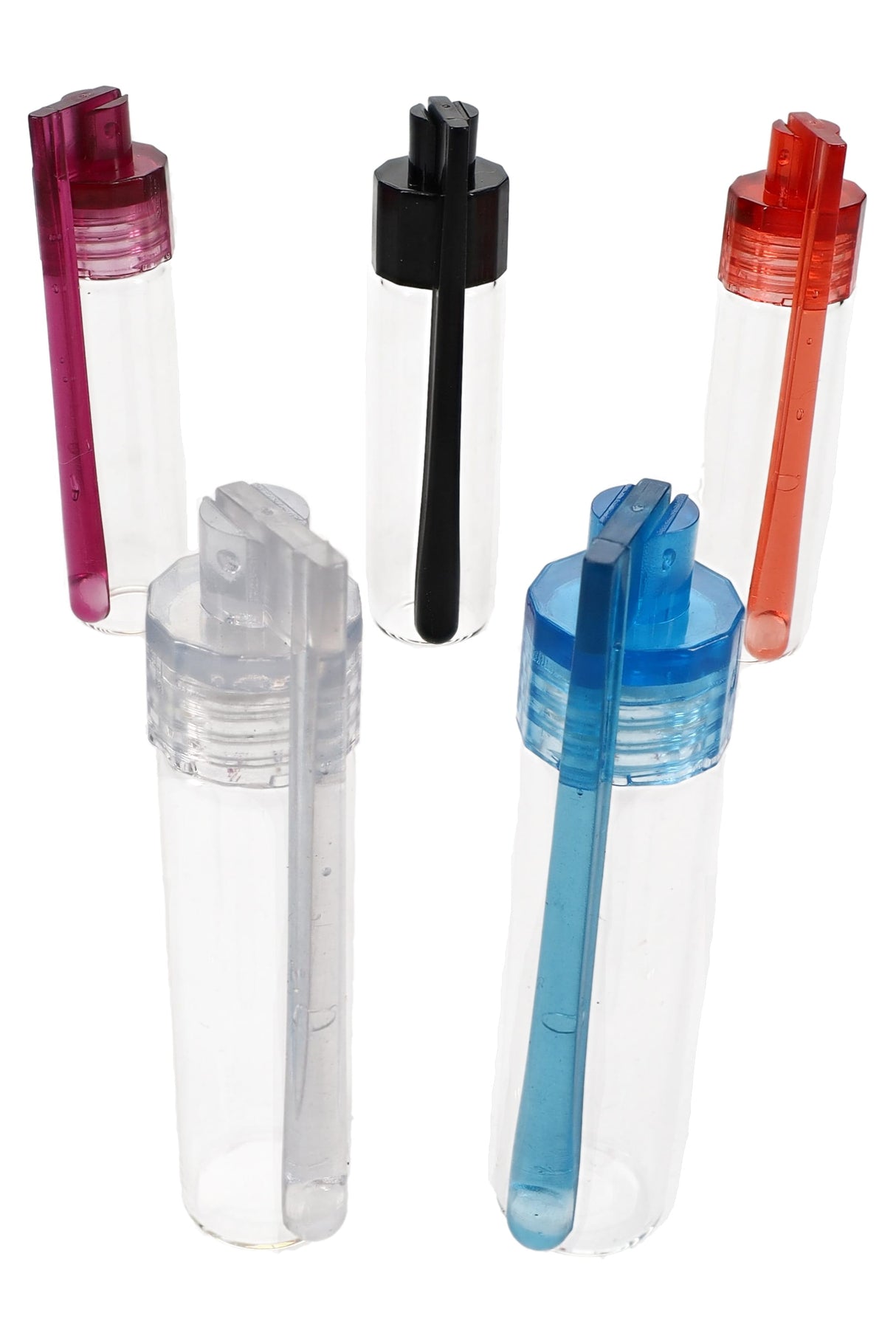 (Assorted Colors) Snuff Vial with Spoon 38-67 mm