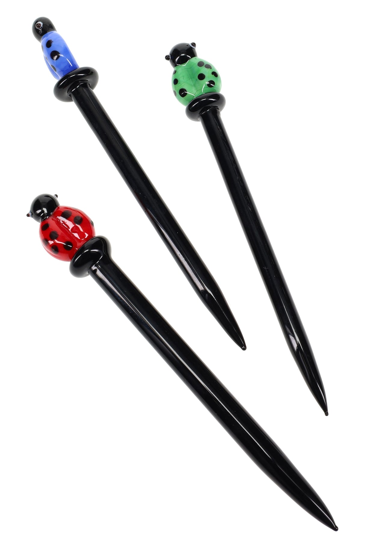 (Assorted Colors) Glass Ladybug Dab Tool – 5″
