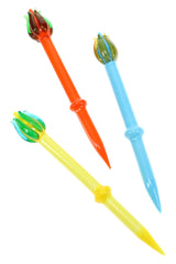 (Assorted Colors) Torch-Flame Glass Dab Tool – 6″