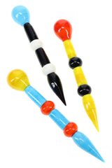 (Assorted Colors) Chunky Multicolor Glass Dab Tool – 5.5″