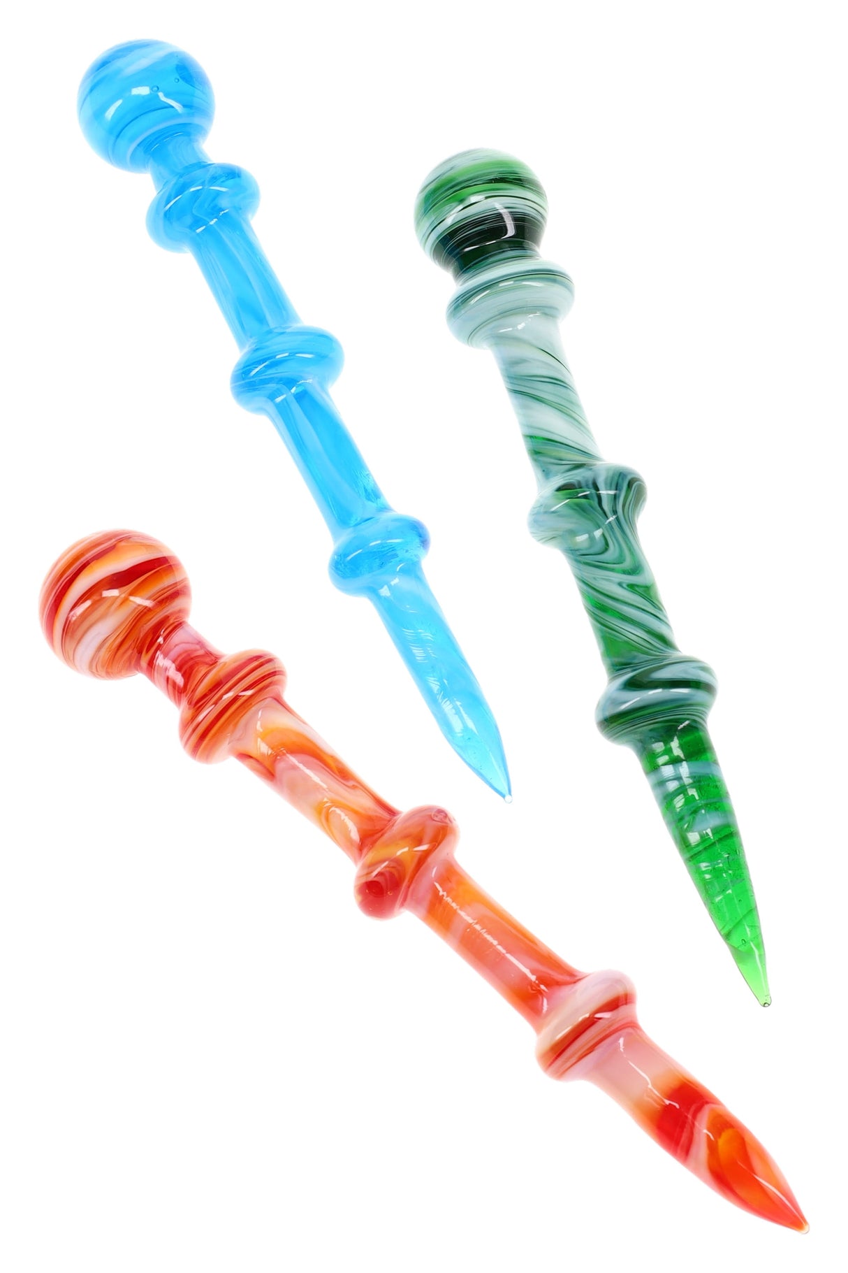 (Assorted Colors) Marble Swirl Glass Dab Tool – 6″