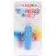 Light blue Turbo Buzz rounded mini bullet vibrator in retail pack, 10 functions, USB rechargeable and IPX7 waterproof.