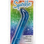 Blue glitter Sparkle Mini G-Vibe in blister pack; curved tip for targeted stimulation with 3 speeds, push-button control, waterproof.
