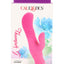Pink Thumper G silicone rabbit vibrator in box; waterproof, 3 speeds, curved G-spot tip and teaser arm for stimulation.