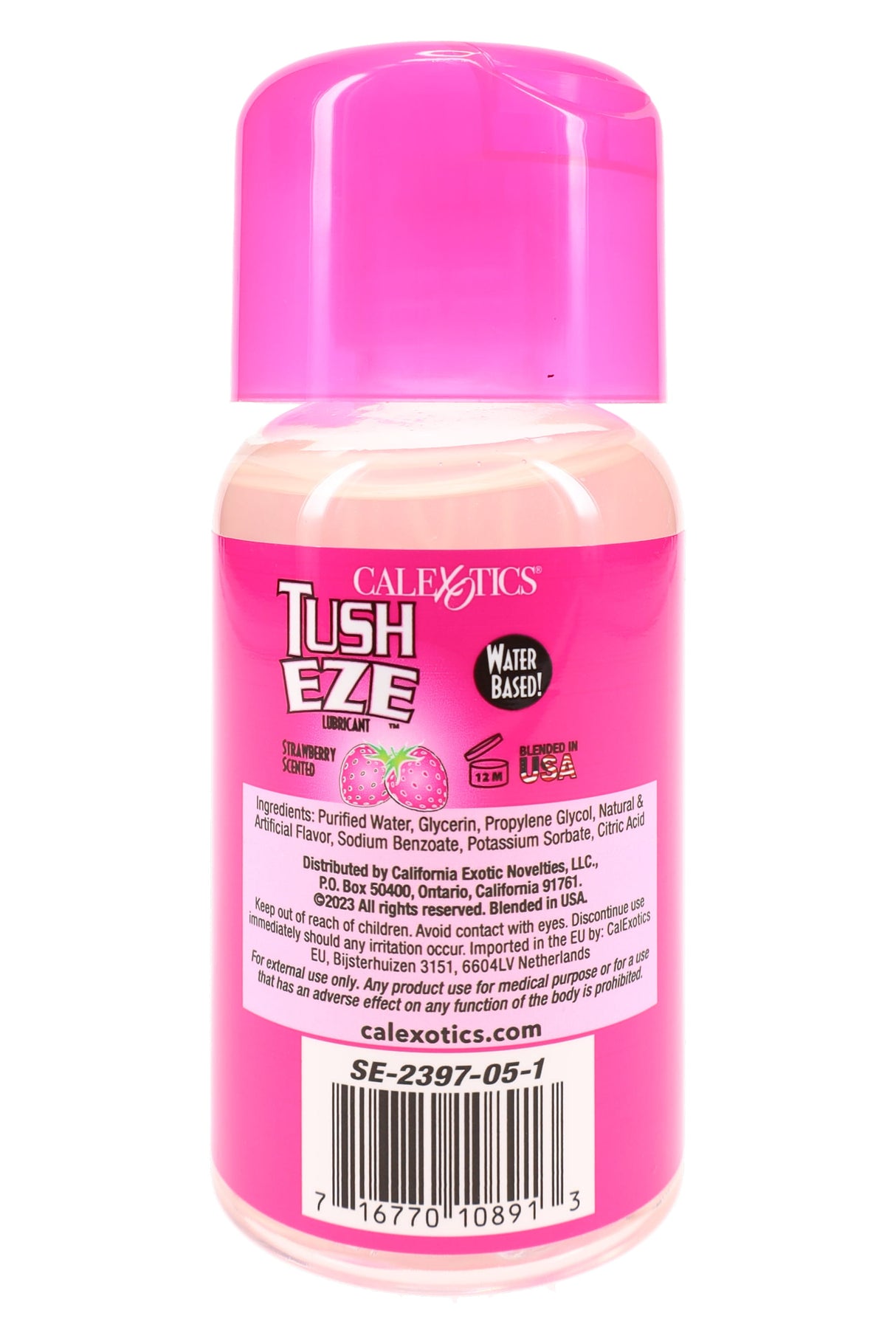 Tush Eze Scented Water-Based Lubricant – 6 oz – Strawberry or Peach