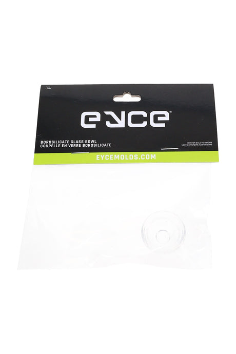 EYCE borosilicate glass bowl replacement package, black header card with green EYCE logo strip
