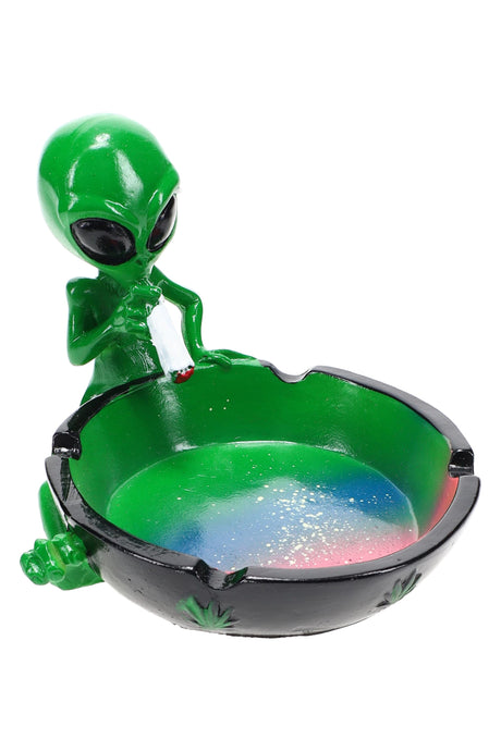 Alien & Shroom Resin Ashtray – 4″